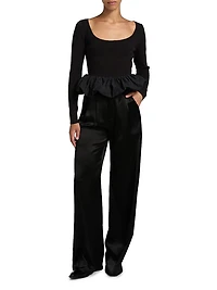 Tillie Ruffled-Hem Top
