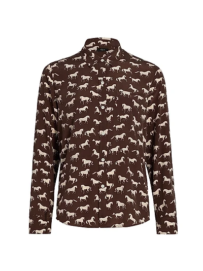 Kate Printed Silk Shirt