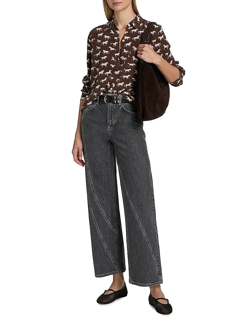 Kate Printed Silk Shirt