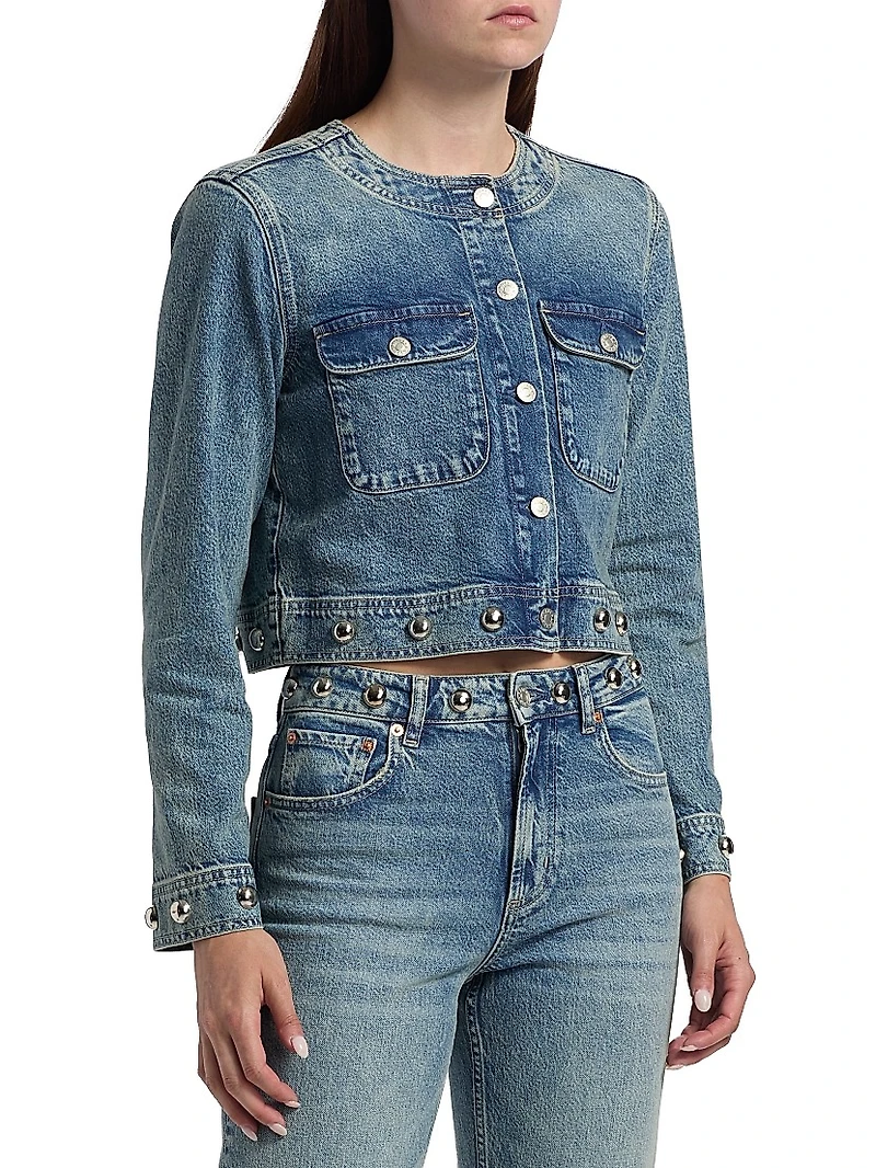 Capistrano Studded Denim Jacket