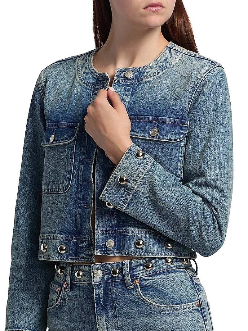 Capistrano Studded Denim Jacket