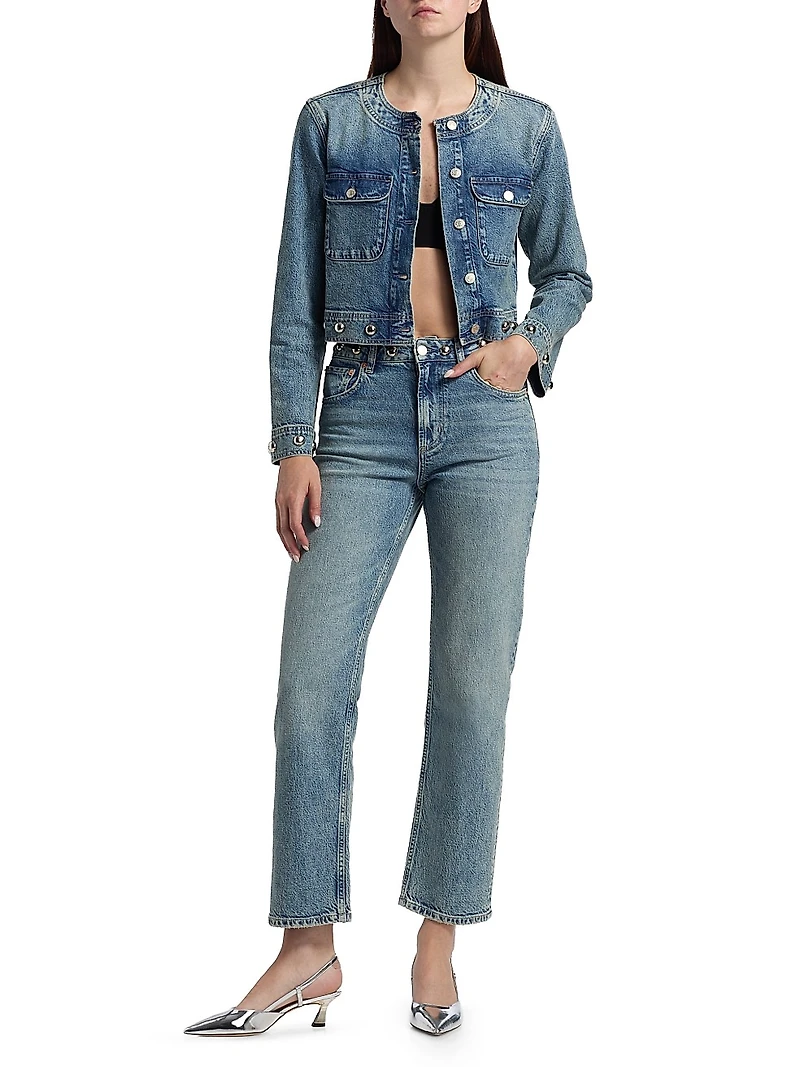 Capistrano Studded Denim Jacket