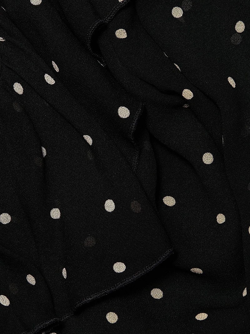 Honora Ruffled Polka Dot Blouse