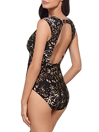 Balinese Dash Ruched One-Piece Swimsuit