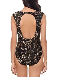 Balinese Dash Ruched One-Piece Swimsuit