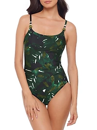 Palmetto Cady Botanical Print One-Piece Swimsuit