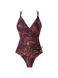 Empress Celeste Botanical Print One-Piece Swimsuit