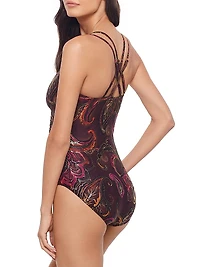 Empress Celeste Botanical Print One-Piece Swimsuit