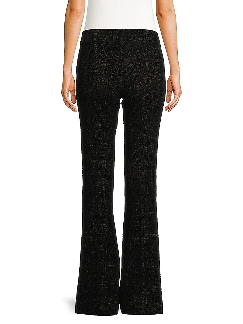 Cotton-Blend Full-Length Flare Pants