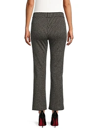 Avenue Montaigne Houndstooth Cropped Flared Pants