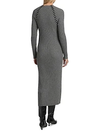 Imara Ribbed Wool Blend Midi-Dress