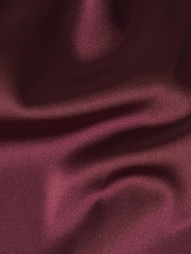 Avenue Montaigne Stretch Satin Wide-Leg Pants