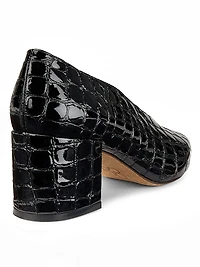 Polline 65MM Croc-Embossed Leather Pumps