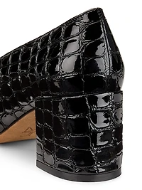 Polline 65MM Croc-Embossed Leather Pumps