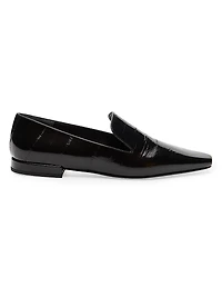 Emmet Eel-Effect Leather Loafers