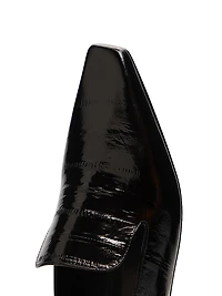 Emmet Eel-Effect Leather Loafers