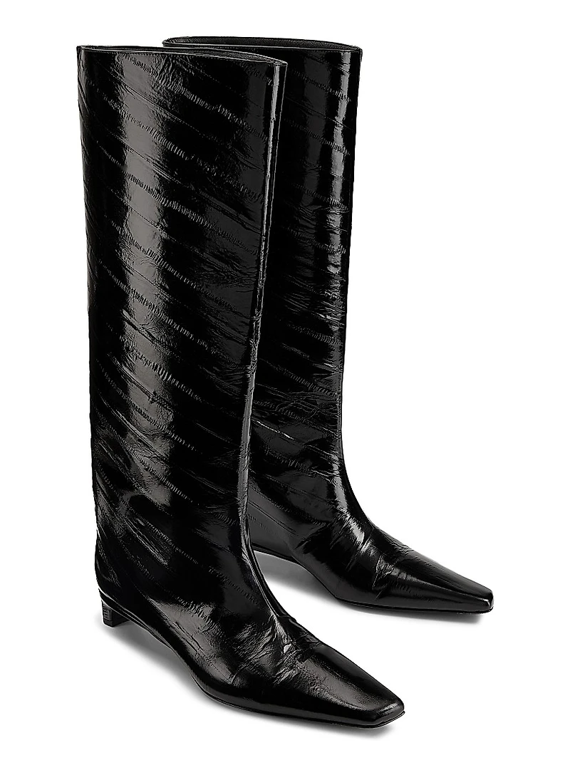 Joan 35MM Leather Knee-High Boots