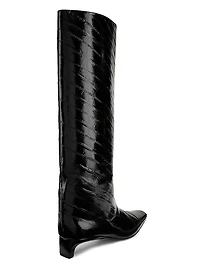 Joan 35MM Leather Knee-High Boots