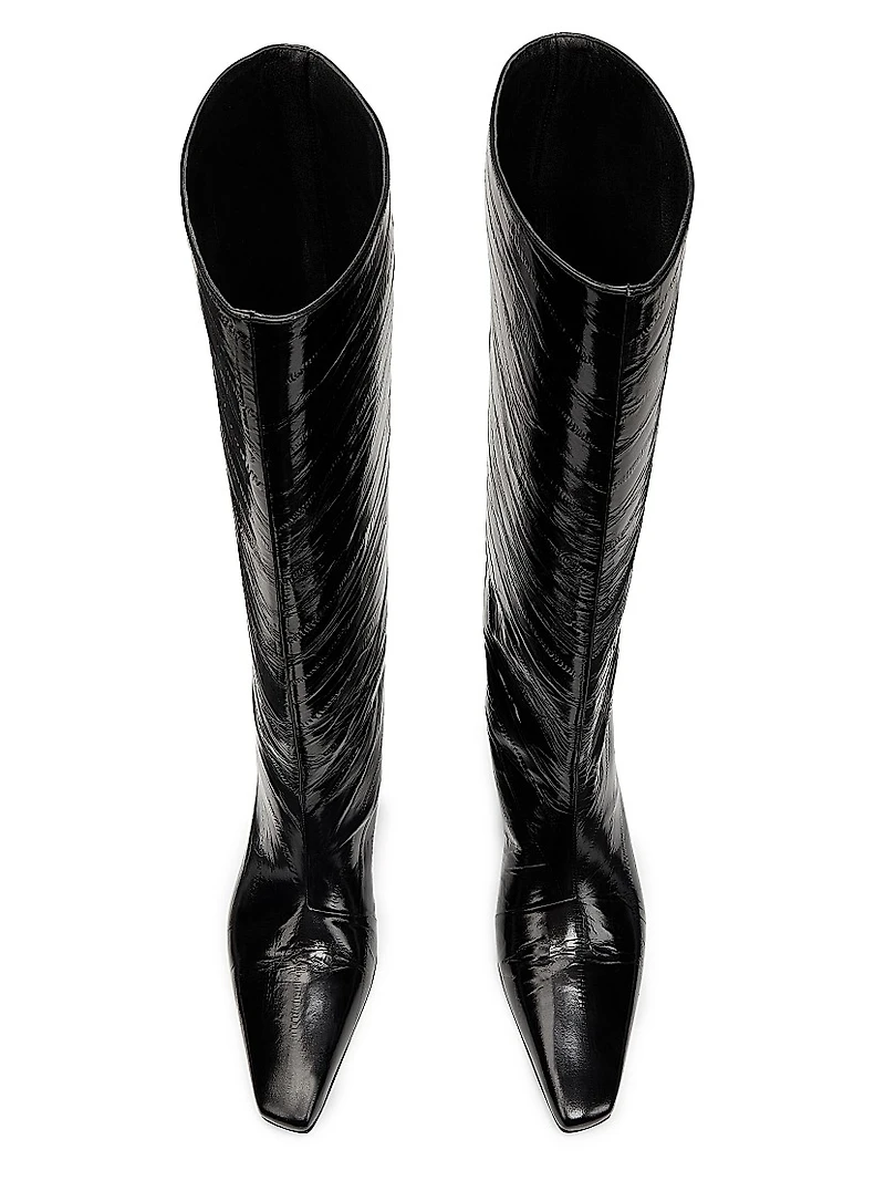 Joan 35MM Leather Knee-High Boots