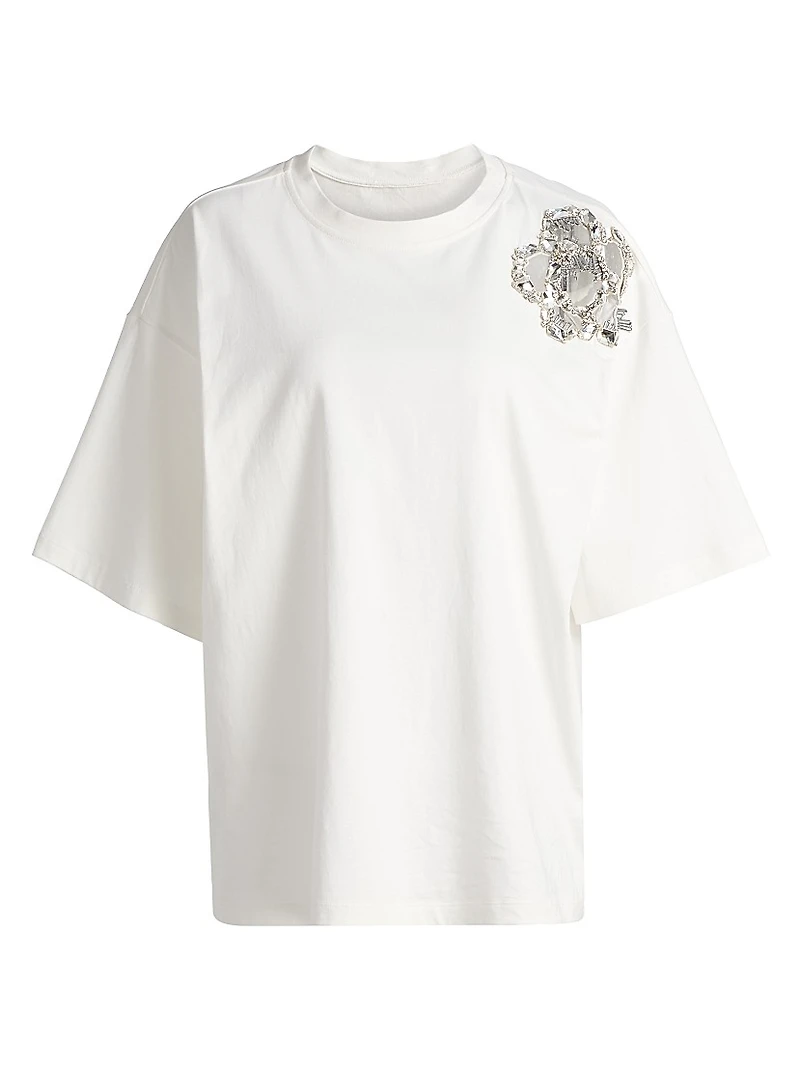 Crystal Cluster Flower T-Shirt