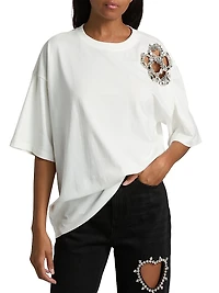 Crystal Cluster Flower T-Shirt