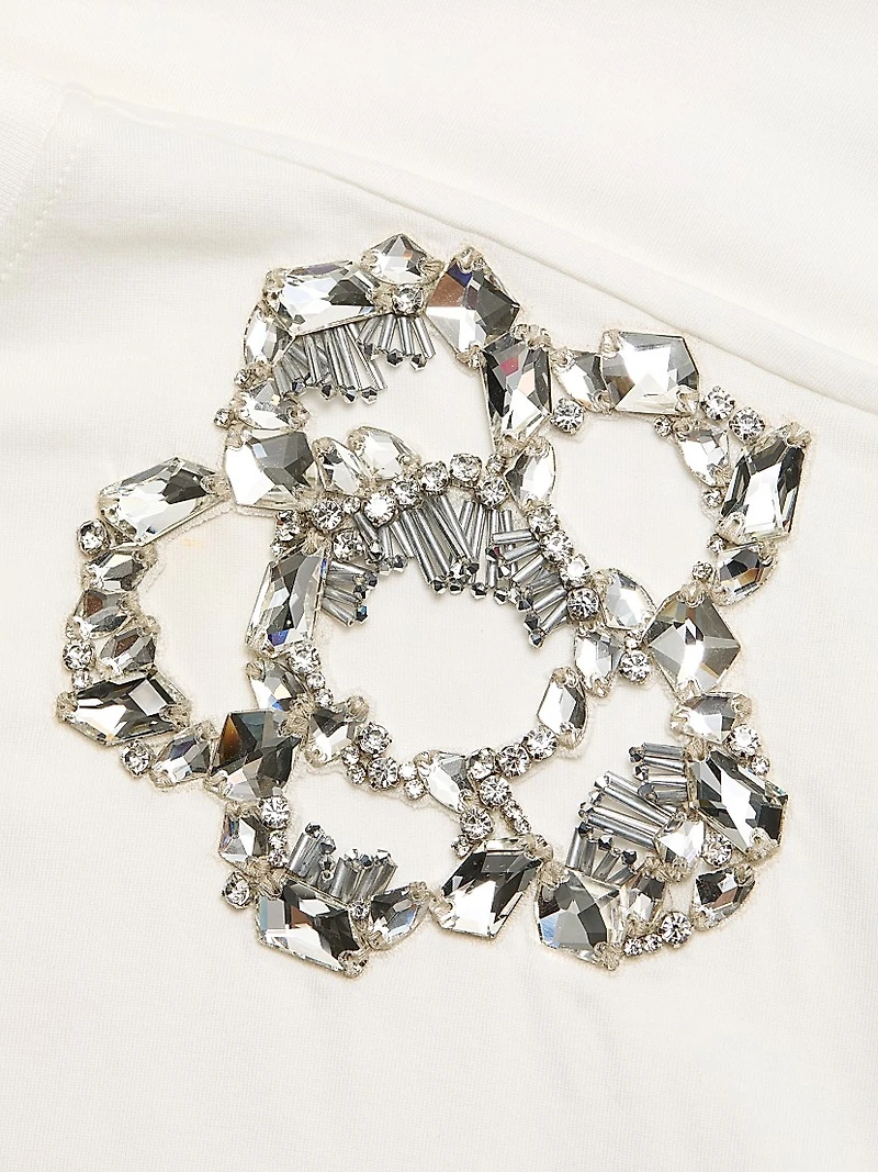Crystal Cluster Flower T-Shirt
