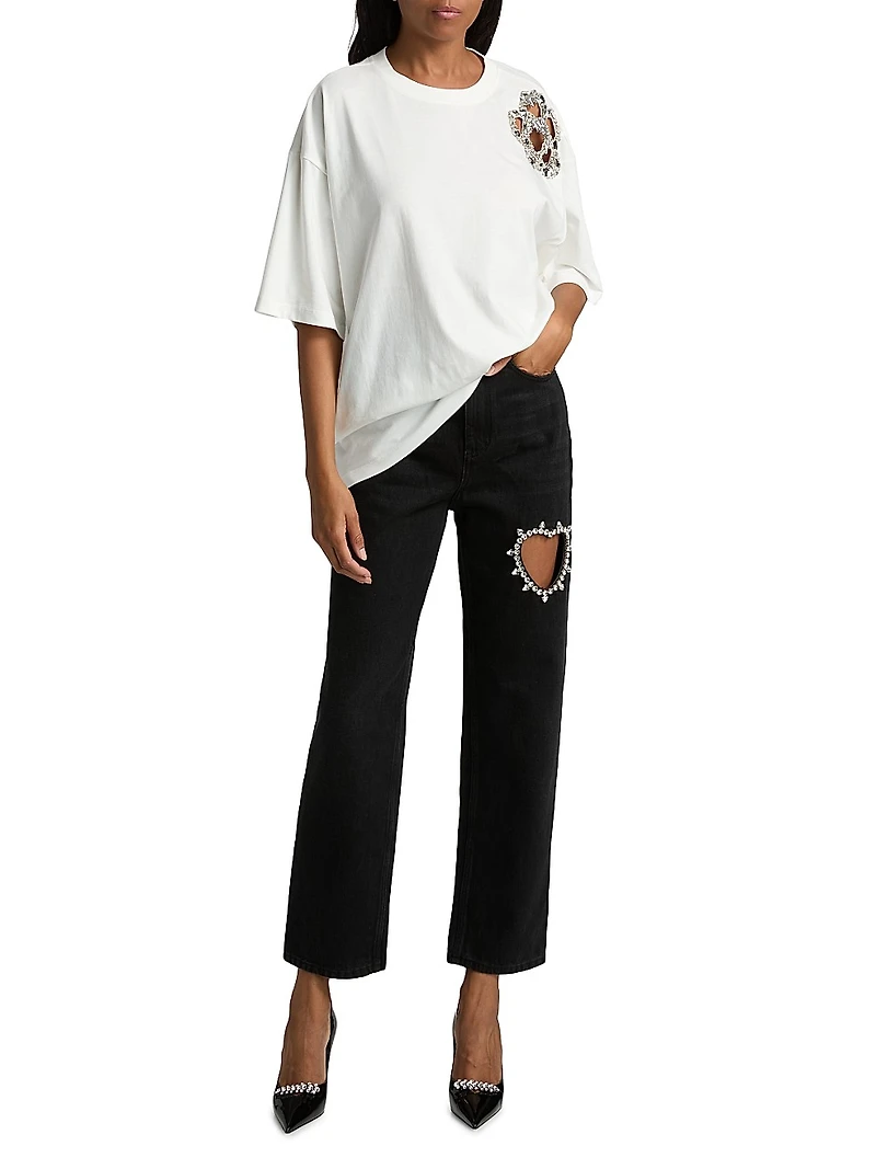 Crystal Cluster Flower T-Shirt