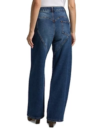 Crystal Chain Cut-Out Relaxed Jeans