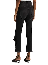 Bow Straight-Leg Jeans