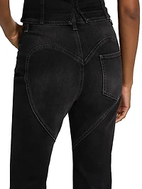 Bow Straight-Leg Jeans