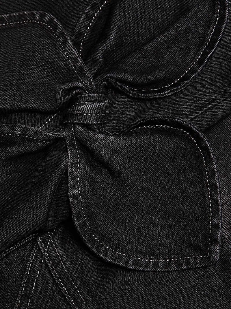 Bow Straight-Leg Jeans