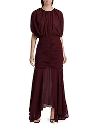 Louisa Chiffon Gathered Gown