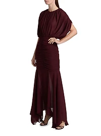 Louisa Chiffon Gathered Gown