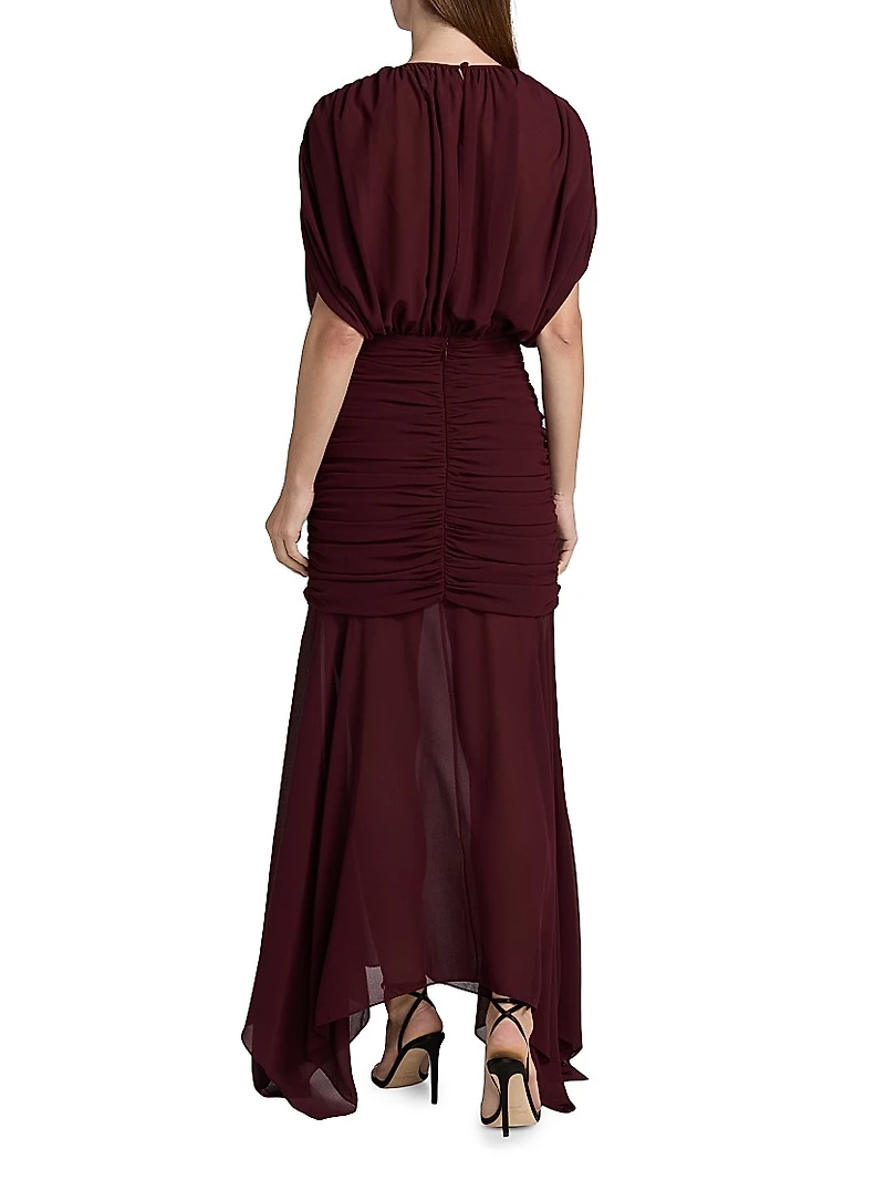 Louisa Chiffon Gathered Gown