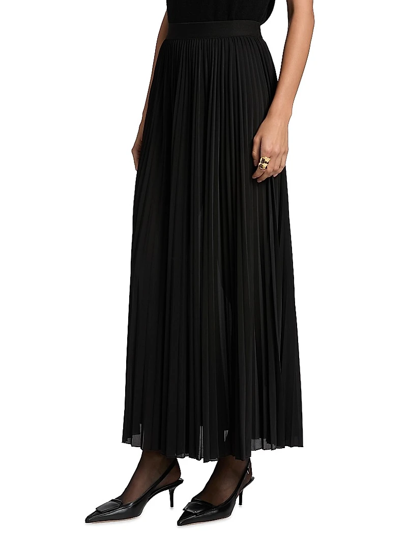 Mist Pleated Maxi Skirt