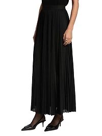 Mist Pleated Maxi Skirt