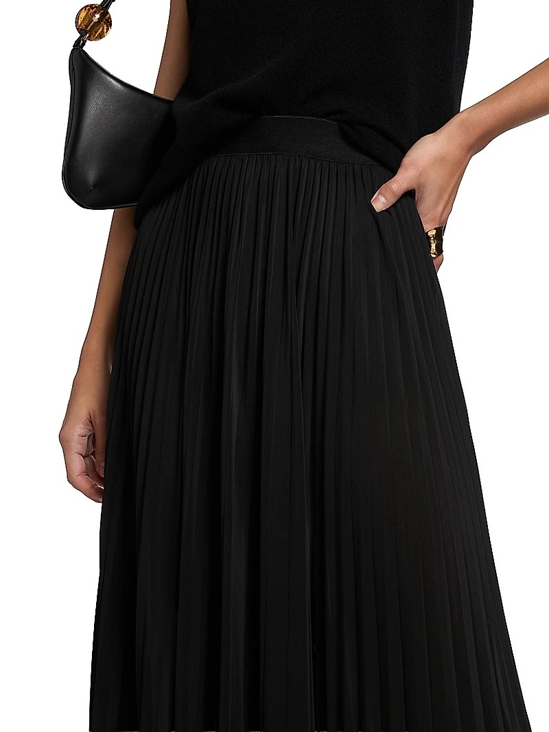 Mist Pleated Maxi Skirt