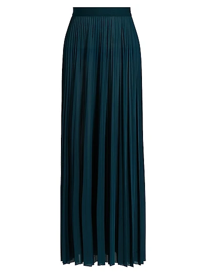 Mist Pleated Maxi Skirt