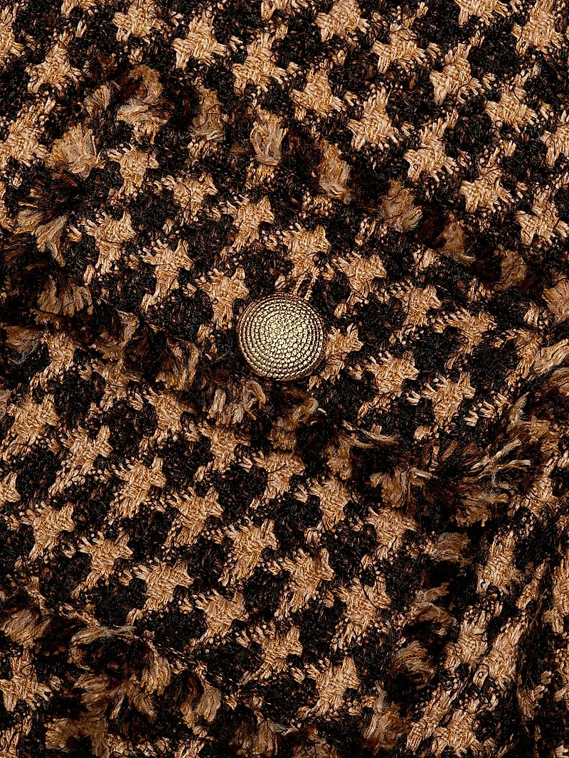 Janice Houndstooth Tweed Jacket