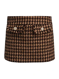 Ultan Houndstooth Tweed Miniskirt