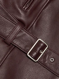 Lilou Faux Leather Belted Jacket