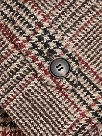 Jenkins Houndstooth Plaid Longline Coat