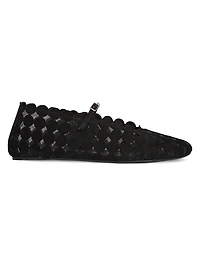 Bubble Suede Ballet Flats