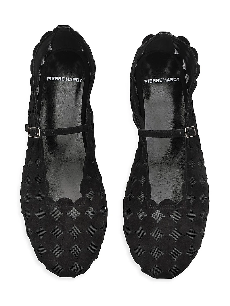 Bubble Suede Ballet Flats