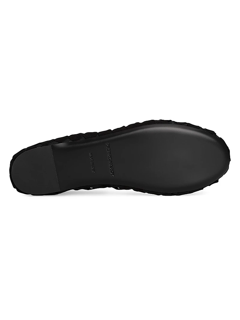 Bubble Suede Ballet Flats