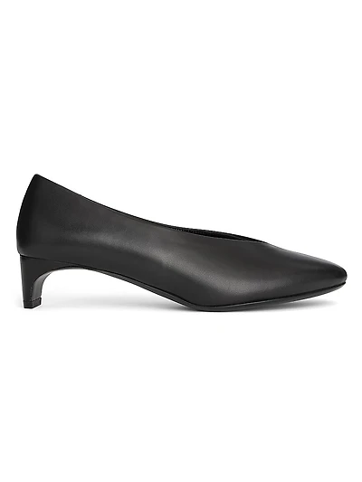 35MM Leather Claude Pumps