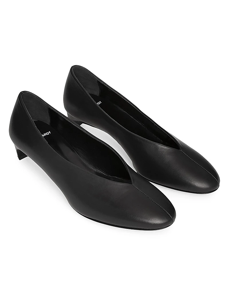 35MM Leather Claude Pumps