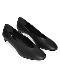 35MM Leather Claude Pumps