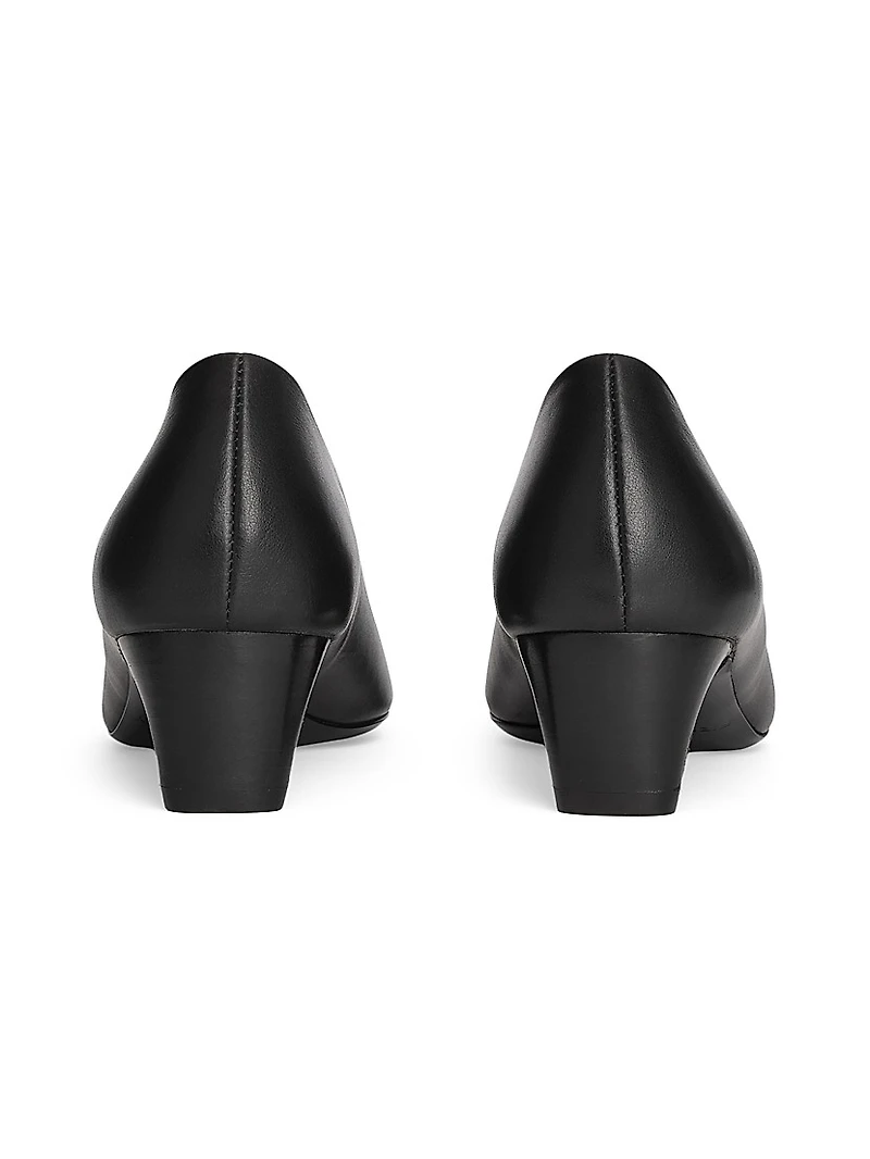 35MM Leather Claude Pumps