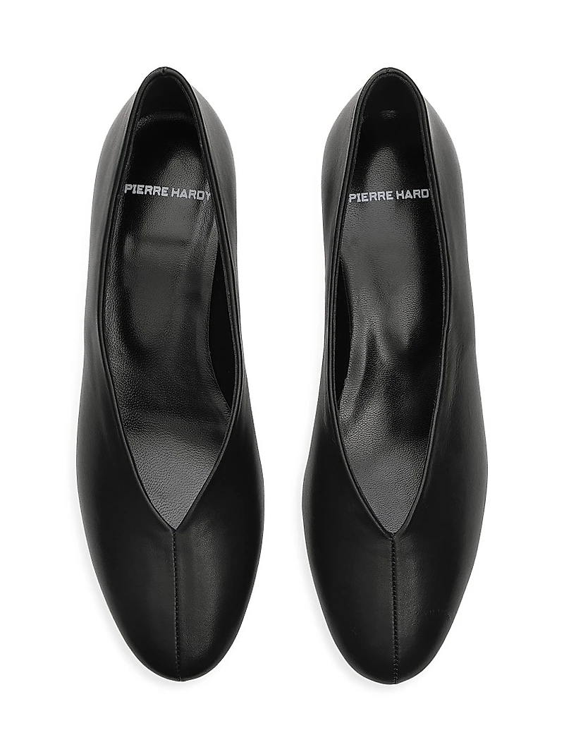 35MM Leather Claude Pumps